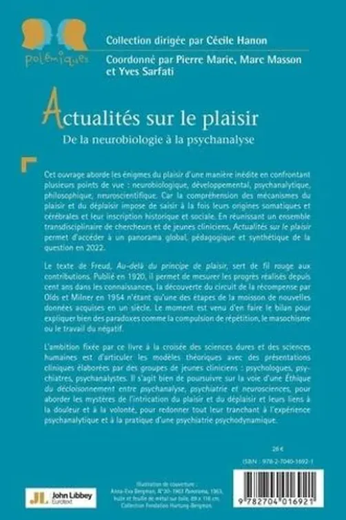 Actualités sur le plaisir. De la neurobiologie à la psychanalyse, Pierre Marie