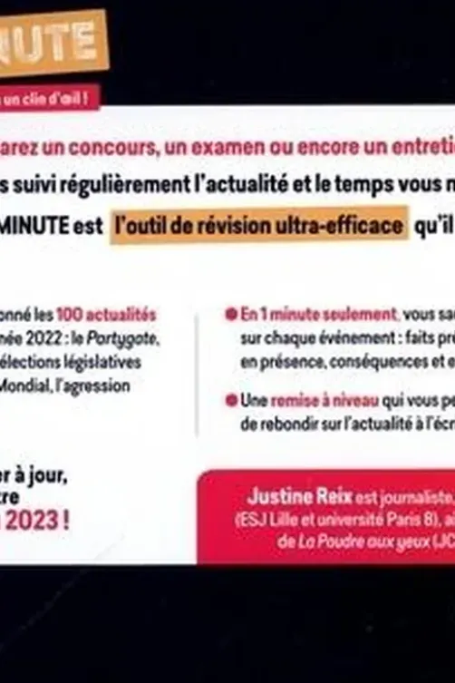 Actu minute. L'actualité 2022 analysée en un clin d'oeil !, Justine Reix