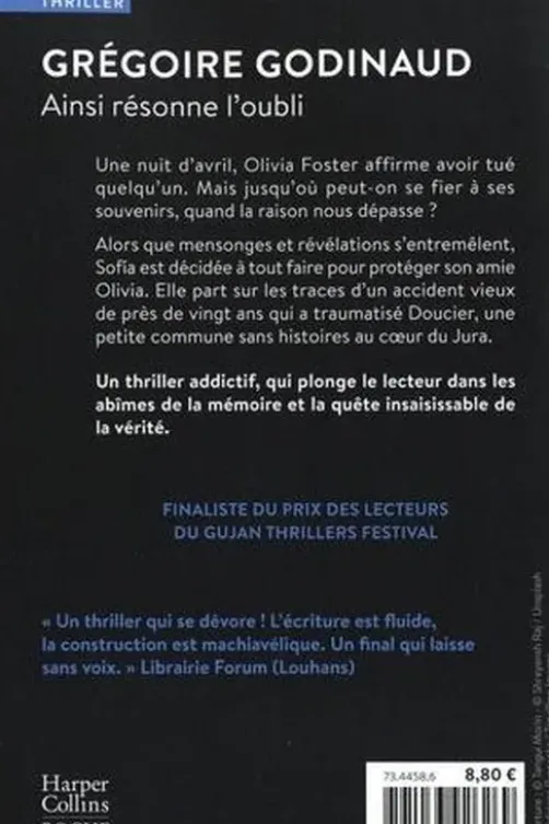 Ainsi résonne l'oubli, Grégoire Godinaud
