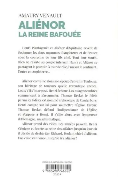 Aliénor Tome 2 : La reine bafouée, Amaury Venault