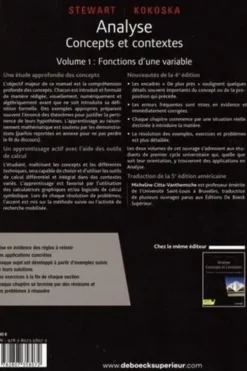 Analyse, concepts et contextes. Volume 1, Fonctions d'une variable, 4e édition, James Stewart