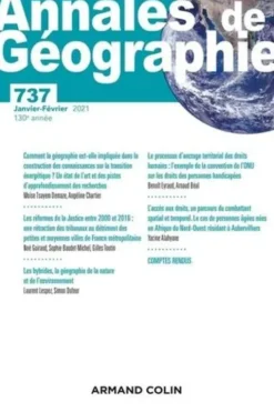 Annales de Géographie N° 737, janvier-février 2021, Véronique Fourault-Cauët