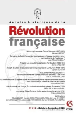 Annales historiques de la Révolution française N° 414,octobre-décembre 2023, Maxime Kaci