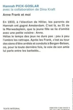 Anne Frank et moi, Hannah Pick-Goslar