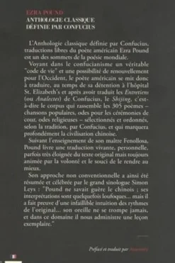 Anthologie classique définie par Confucius, Ezra Pound