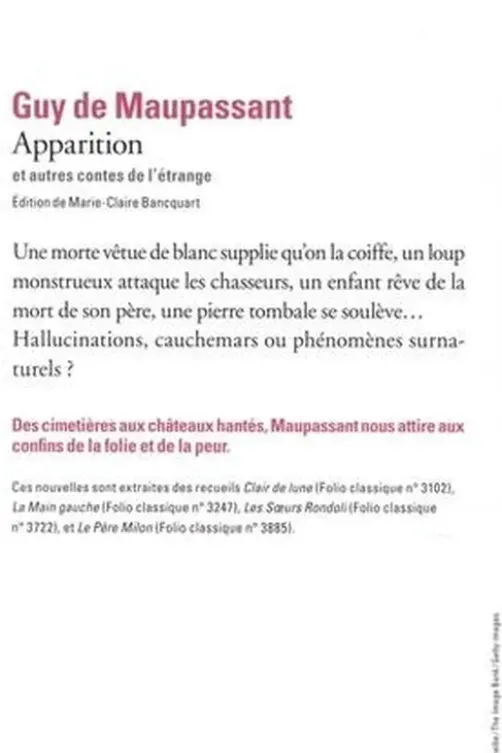 Apparition. Et autres contes de l'étrange, Guy de Maupassant