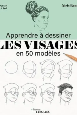 Apprendre à dessiner les visages en 50 modèles, Niels Roman
