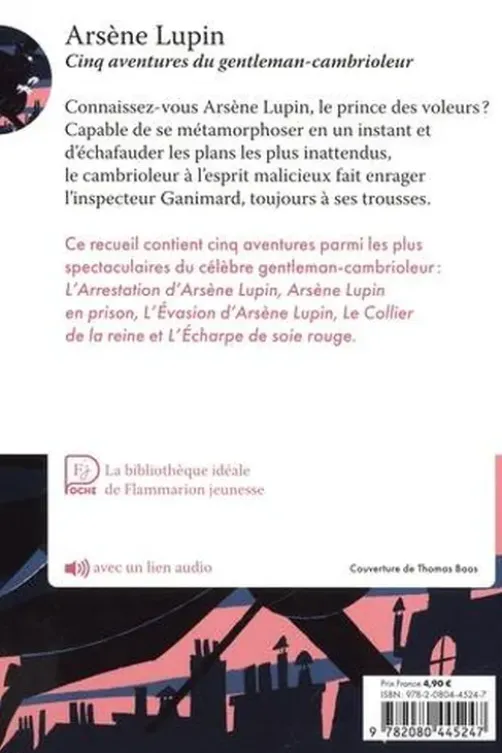Arsène Lupin : Cinq aventures du gentleman-cambrioleur, Maurice Leblanc