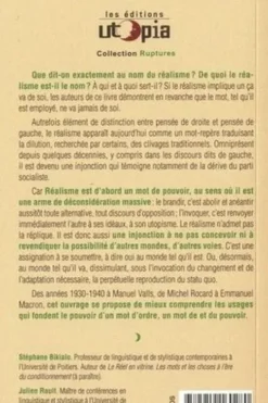 Au nom du réalisme. Usage(s) politique(s) d'un mot d'ordre, Stéphane Bikialo