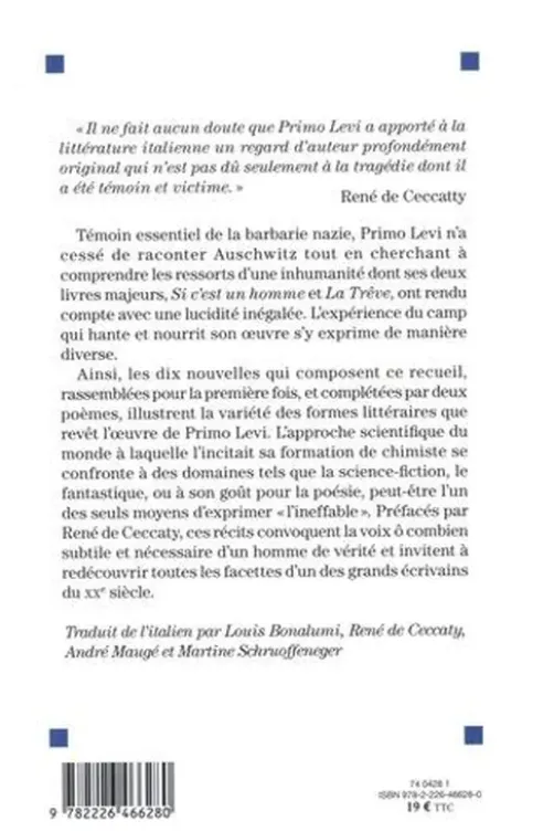 Auschwitz, ville tranquille, Primo Levi