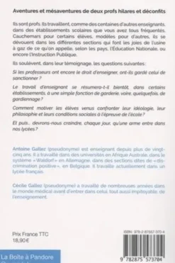 Aventures et mésaventures de deux profs hilares et déconfits, Antoine Gallez