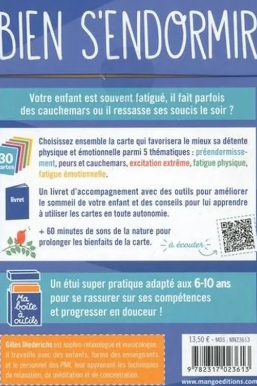 Bien s'endormir. 30 rituels pour trouver le sommeil facilement. Avec 30 cartes et 1 livret d'accompagnement pour les parents, Gilles Diederichs
