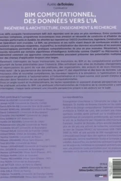 BIM computationnel, des données vers l'IA. Ingénierie & architecture, enseignement & recherche, Aurélie de Boissieu