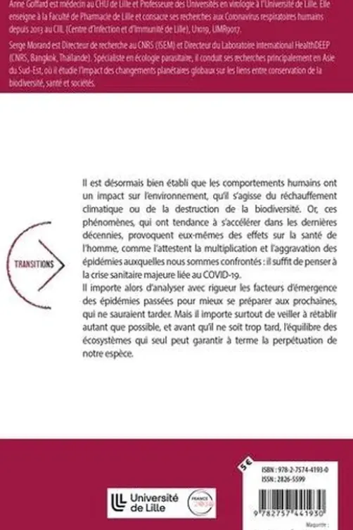 Biodiversité, écosystèmes et santé. Comprendre les épidémies, Anne Goffard
