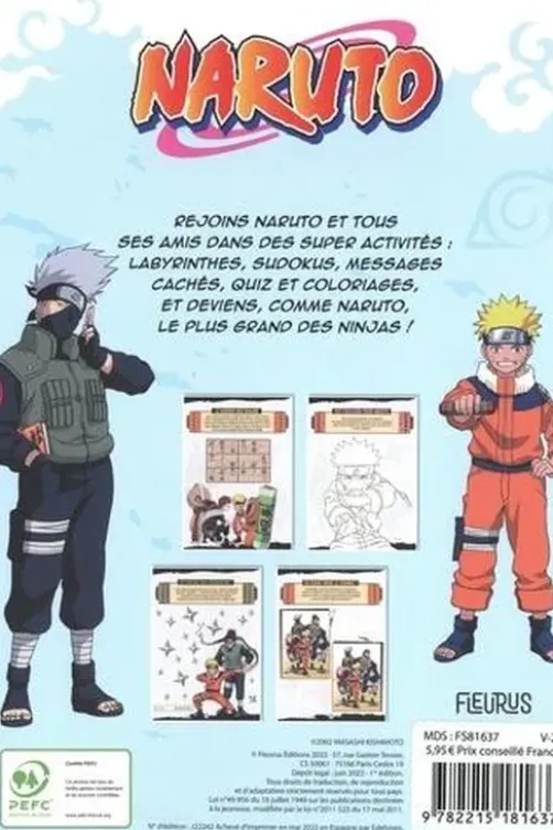 Bloc de jeux Naruto. Le combat des ninjas !, Fleurus