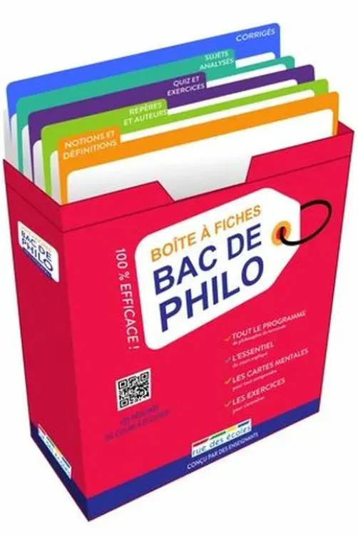 Boîte à fiches Bac de philo. 80 fiches pour réussir l'épreuve !, Rue des écoles