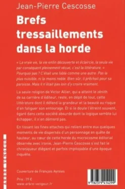 Brefs tressaillements dans la horde, Jean-Pierre Cescosse