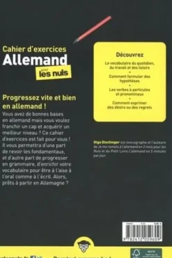 Cahier d'exercices allemand pour les nuls. Niveaux intermédiaires, Olga Dischinger