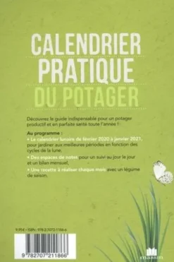Calendrier pratique du potager. Avec calendrier lunaire, Edition 2020-2021, Sandra Lefrançois