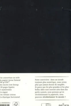 Carnet A5 intemporel noir onyx, Papier fait de la résistance