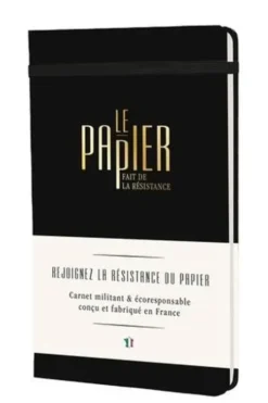 Carnet A5 intemporel noir onyx, Papier fait de la résistance