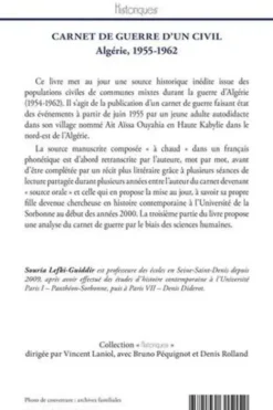 Carnet de guerre d'un civil. Algérie, 1955-1962 - Pour un rendez-vous avec l'Histoire, Souria Lefki-Guiddir