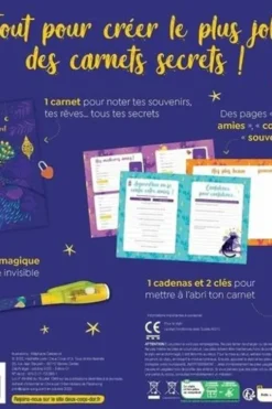 Carnet secret. Avec 1 stylo magique, 1 cadenas et 2 clés, Stéphanie Desbenoît