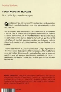 Ce qui nous fait humains. Une métaphysique des marges, Martin Steffens
