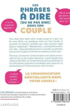 Ces phrases à dire (ou ne pas dire) dans son couple. Pour faire durer son histoire d'amour, Lisa Letessier