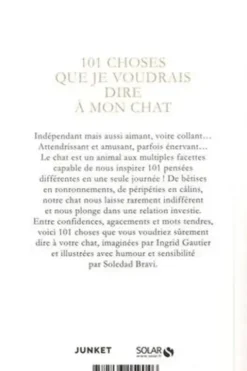 101 choses que je voudrais dire à mon chat, Soledad Bravi