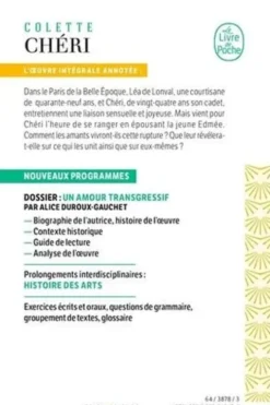Chéri. Dossier thématique : un amour transgressif, Colette