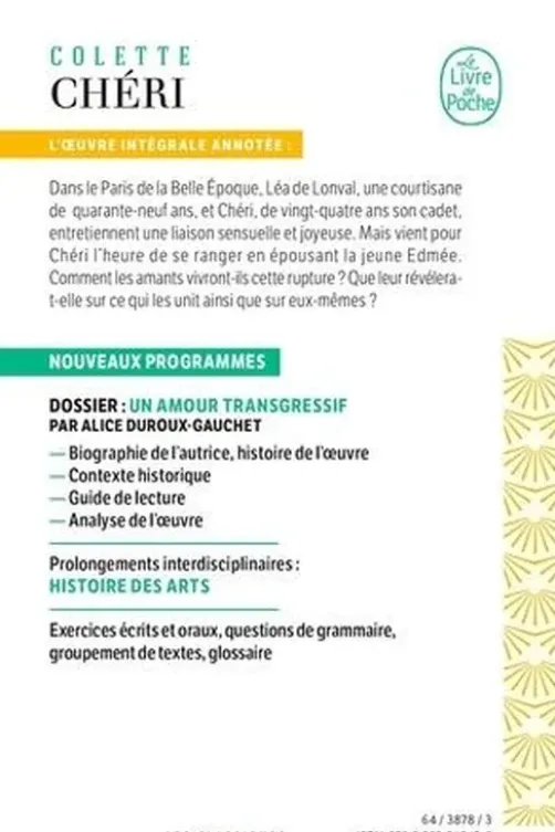 Chéri. Dossier thématique : un amour transgressif, Colette