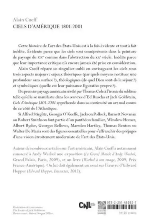 Ciels d'Amérique. 1801-2001, Alain Cueff