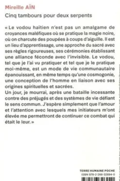 Cinq tambours pour deux serpents. Itinéraire spirituel d'une Française en Haïti, Mireille Ain