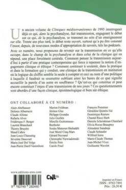 Cliniques méditerranéennes N° 111, 2025 : Clinique de la transmission, transmission de la clinique, Olivia Roose-Beauprez