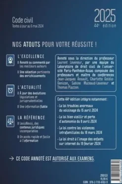 Code civil. Edition 2025, Laurent Leveneur