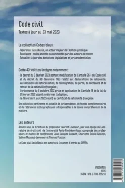 Code civil. Jaquette éléphant ballon, Edition 2024, Laurent Leveneur