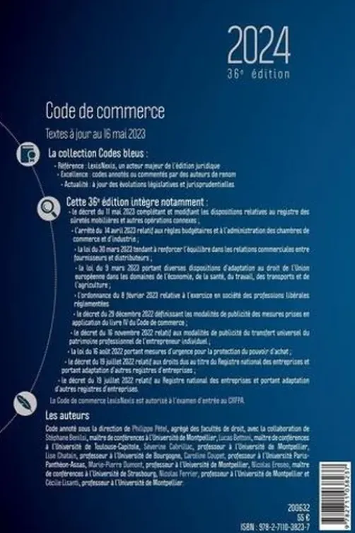 Code de commerce. Edition 2024, Philippe Pétel