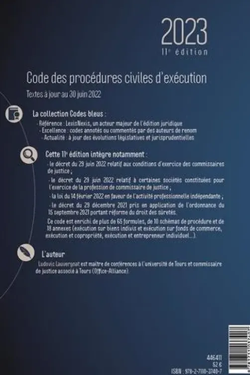 Code des procédures civiles d'exécution. Edition 2023, Ludovic Lauvergnat