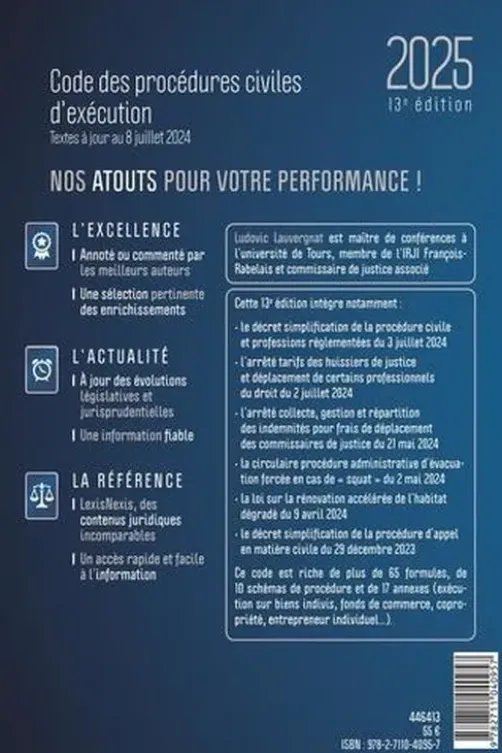 Code des procédures civiles d'exécution. Edition 2025, Ludovic Lauvergnat