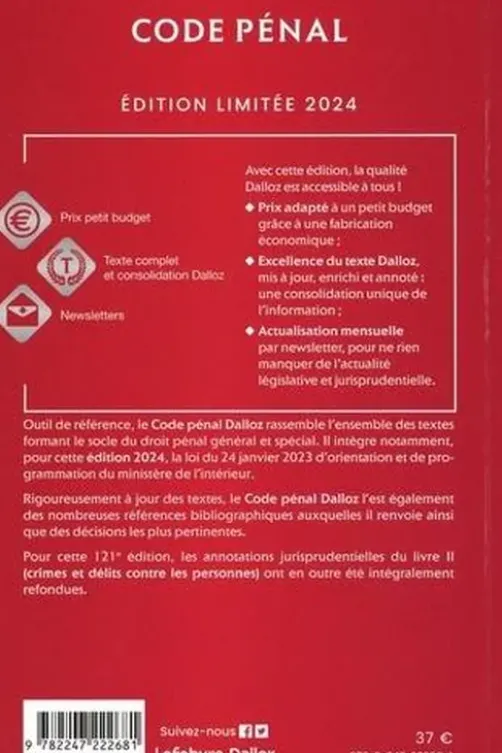 Code pénal annoté. Edition limitée, Edition 2024, Yves Mayaud
