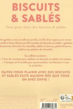 Coffret Biscuits & Sablés. Tout pour faire des biscuits & sablés. Avec 1 livre de recettes, 1 tampon et 4 motifs, Hachette