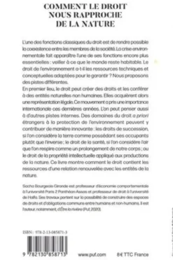 Comment le droit nous rapproche de la nature, Sacha Bourgeois-Gironde