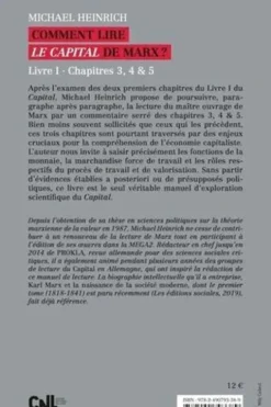 Comment lire Le Capital de Marx ? Livre I, chapitres 3, 4 & 5, Michael Heinrich