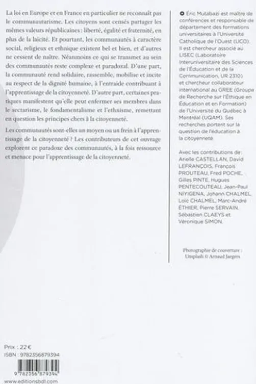Communautés et apprentissage de la citoyenneté, Eric Mutabazi