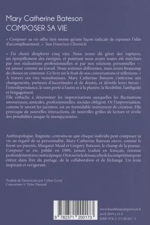 Composer sa vie, Mary-Catherine Bateson