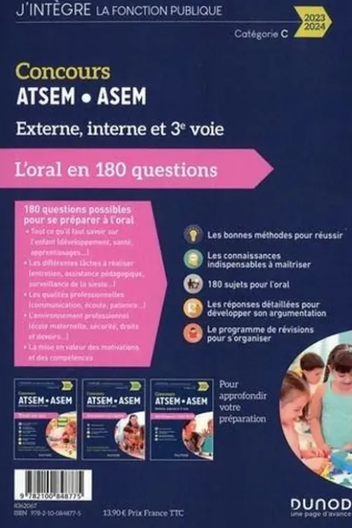 Concours ATSEM/ASEM, Externe, interne et 3e voie. L'oral en 180 questions, Edition 2023-2024, Corinne Pelletier