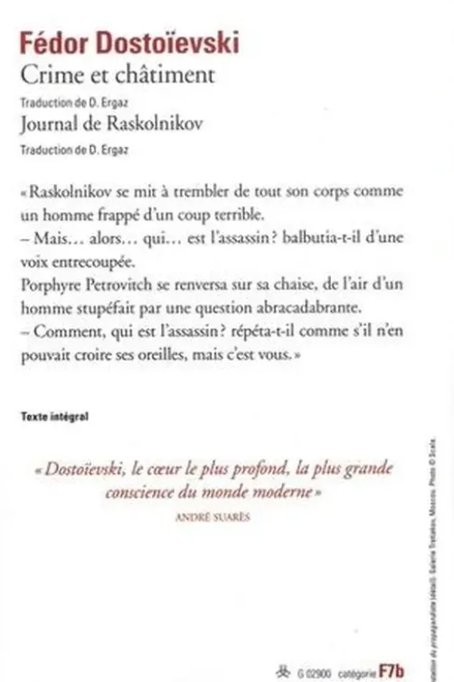 Crime et châtiment. Suivi du Journal de Raskolnikov, Fédor Dostoïevski