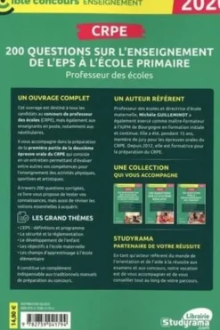 CRPE. 200 questions sur l'enseignement de l'EPS à l'école primaire, Edition 2020, Michèle Guilleminot