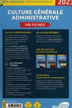 Culture générale administrative. 100 Fiches, Edition 2023, Ludovic Lestideau